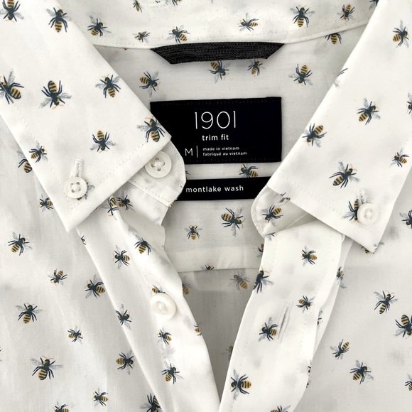 1901 Button-Down Bug Print Shirt - Picture 2 of 2